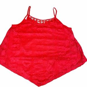 Maurices bright neon orange/red tank top